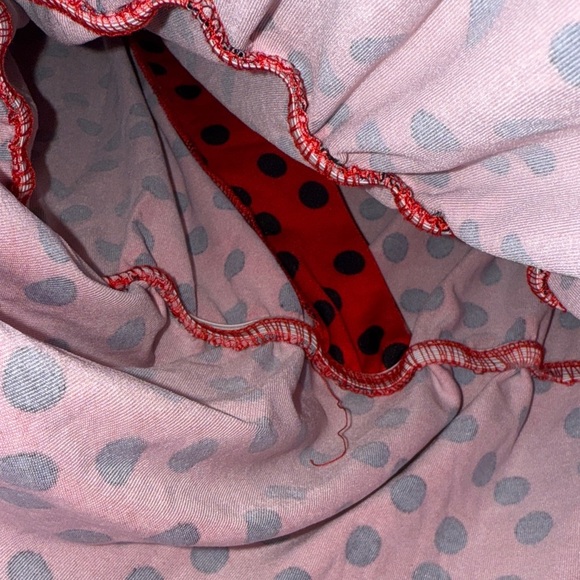 Mud Pie Drew Wrap Women’s Long Sleeve Midi Dress Dots Size Medium Red and Black - Picture 11 of 14